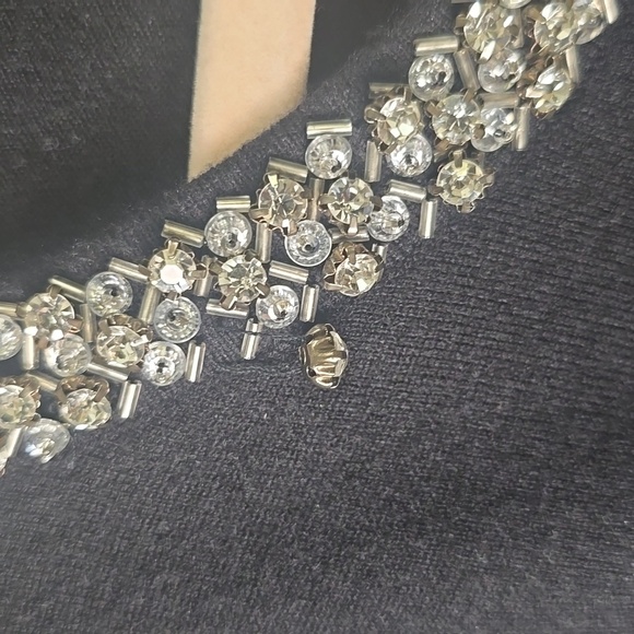 Chelsea & Theodore Embellished Black Women's Top, Plus Size 3X, NWT - Picture 3 of 6